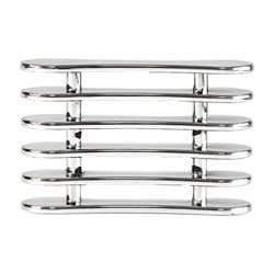 Horizontal grid stand for brushes, silver