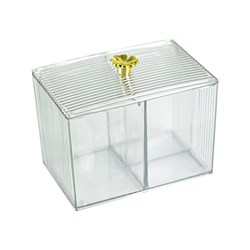 Acrylic organizer double with lid