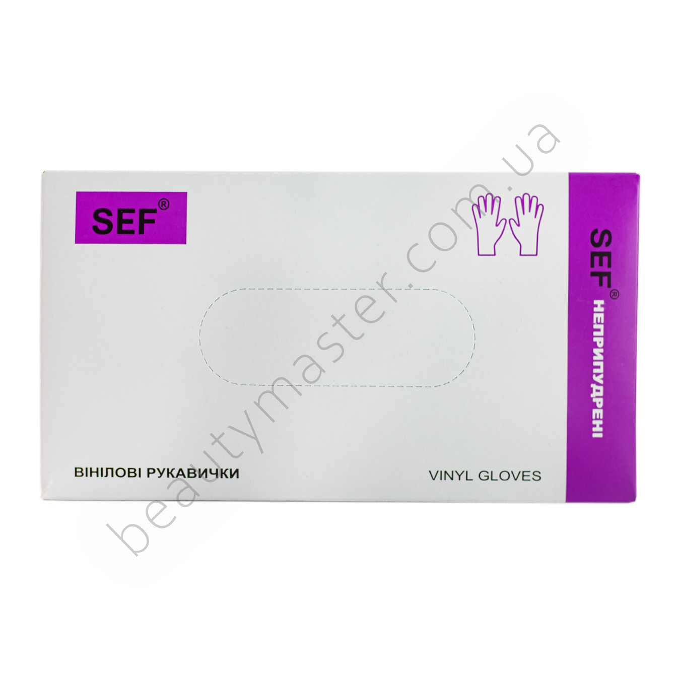Перчатки виниловые прозрачные, р.L, пачка 100 шт