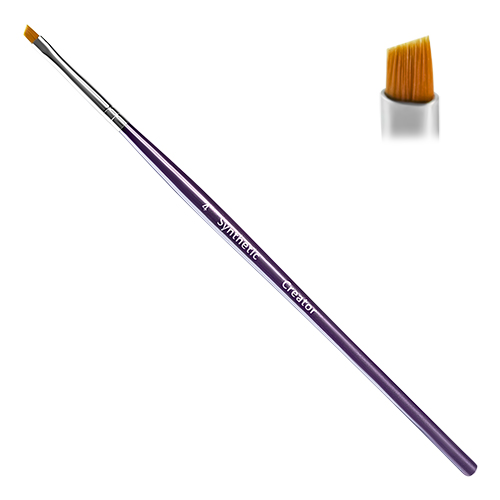 Pincel plano biselado para cejas Creator Synthetic nº 4