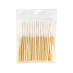Microsticks Thin cotton swabs with long head, wood 60 pcs