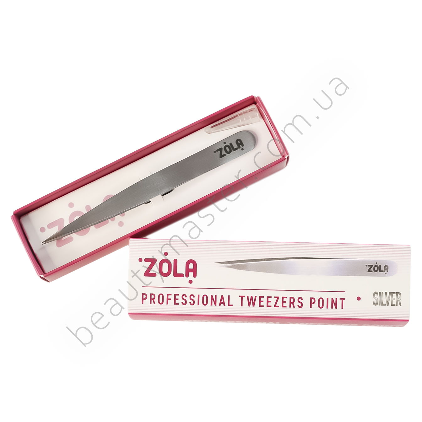 ZOLA Pinzas para cejas punta PLATA