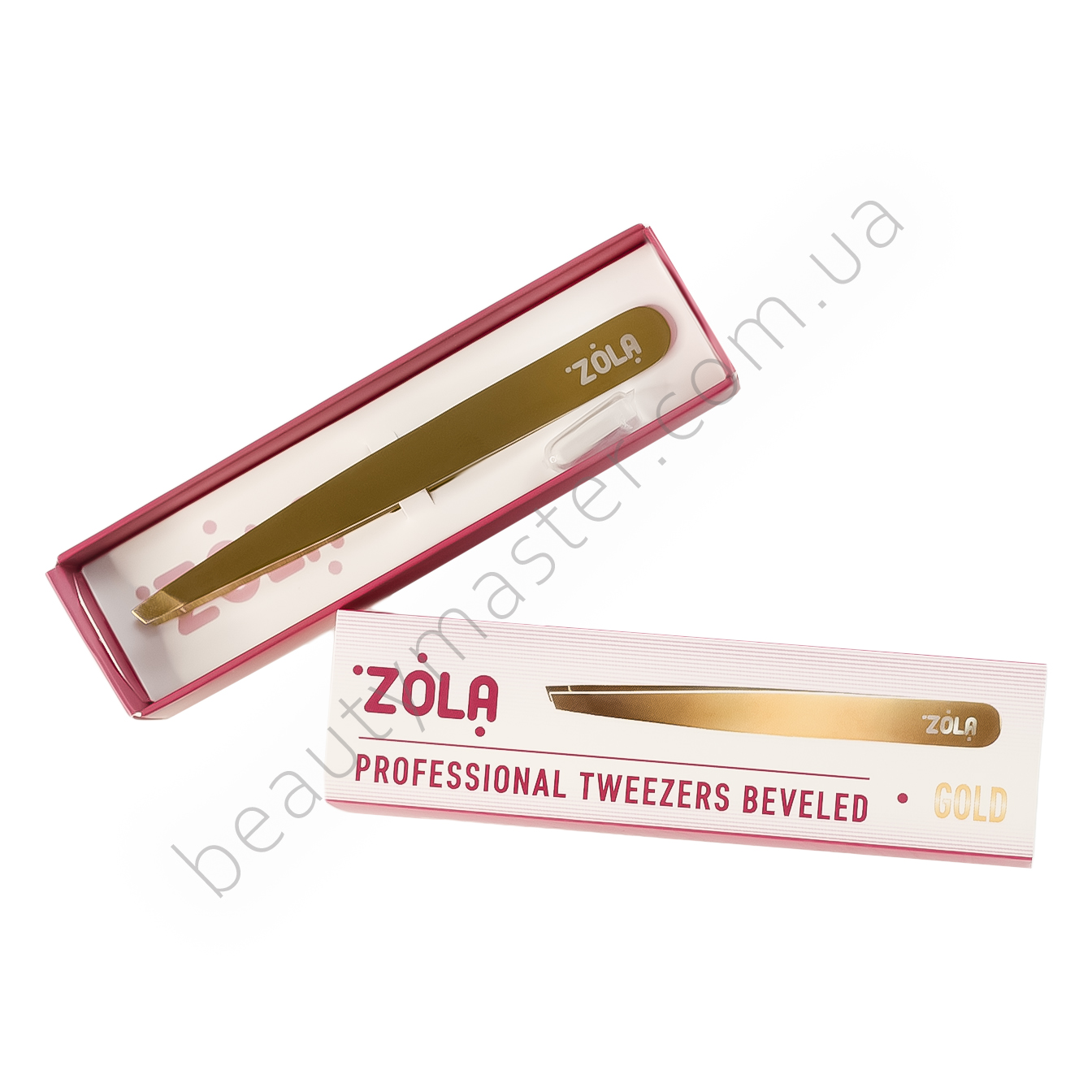 ZOLA Eyebrow tweezers GOLD beveled