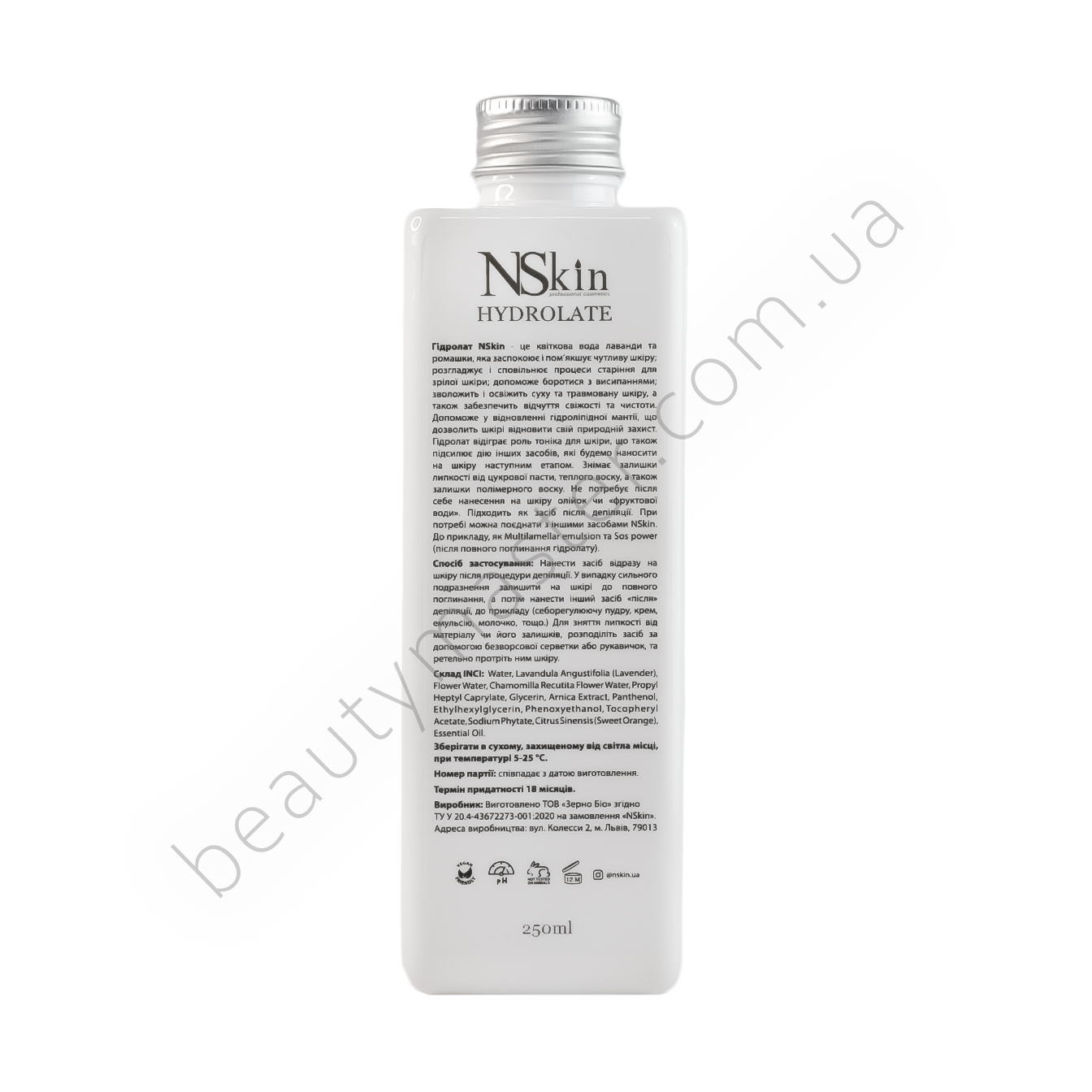 NSkin HYDROLATE Hidrolato bifásico 250 ml