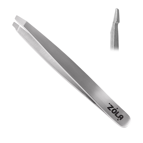 ZOLA Eyebrow tweezers SILVER beveled