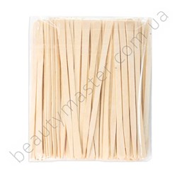 Spatulas wooden wedge-shaped narrow shortened 90*5*1,3 mm, 100 pcs.
