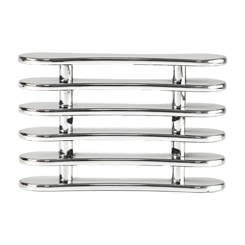 Horizontal grid stand for brushes, silver