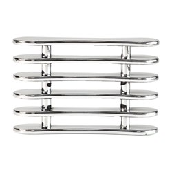 Horizontal grid stand for brushes, silver