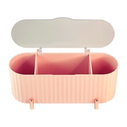 Organizer for cosmetics with lid rose gold