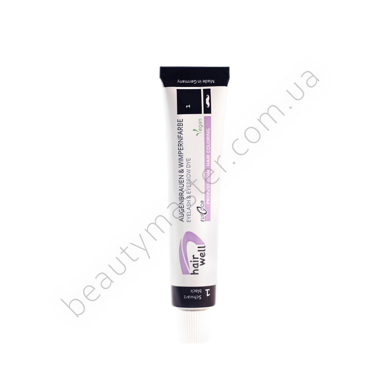 HAIR WELL Eyebrow and eyelash dye No.1 black 20 ml