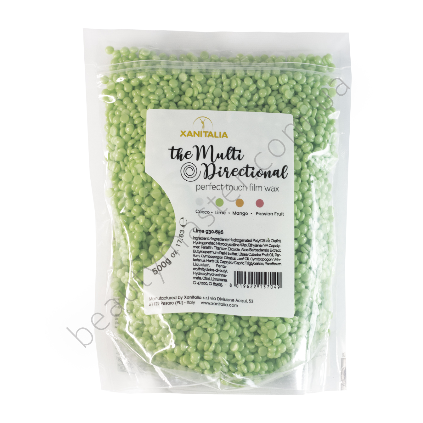 Xanitalia Cera sintética en gránulos Lima Tropical 500 gr