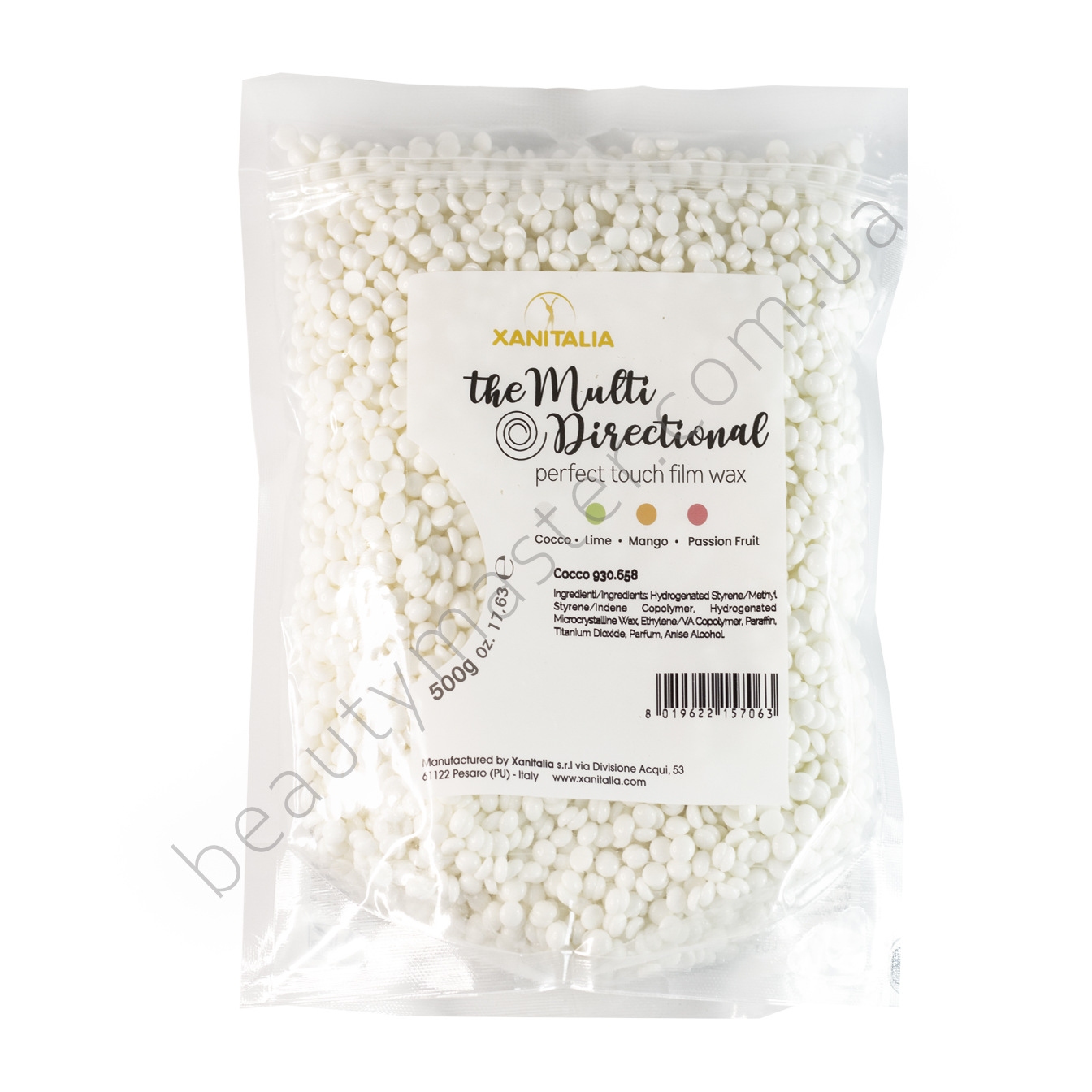 Xanitalia Synthetic wax in granules Tropical Cocco 500 gr