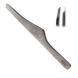 OKO Beveled eyebrow tweezers, manual sharpening 02 Easy Touch