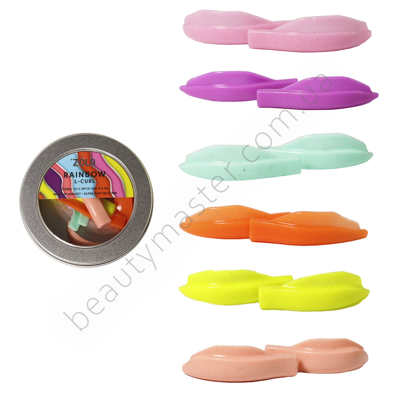 ZOLA Валики для ліфтингу Rainbow L-curl 7 пар