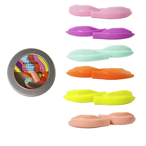 ZOLA Rainbow L-curl rulos elevadores 7 pares