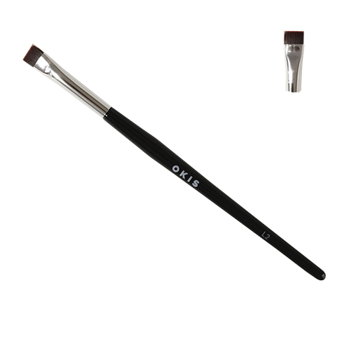 OKIS BROW Пензель L2 black прямий для підчищення ліній з нейлону