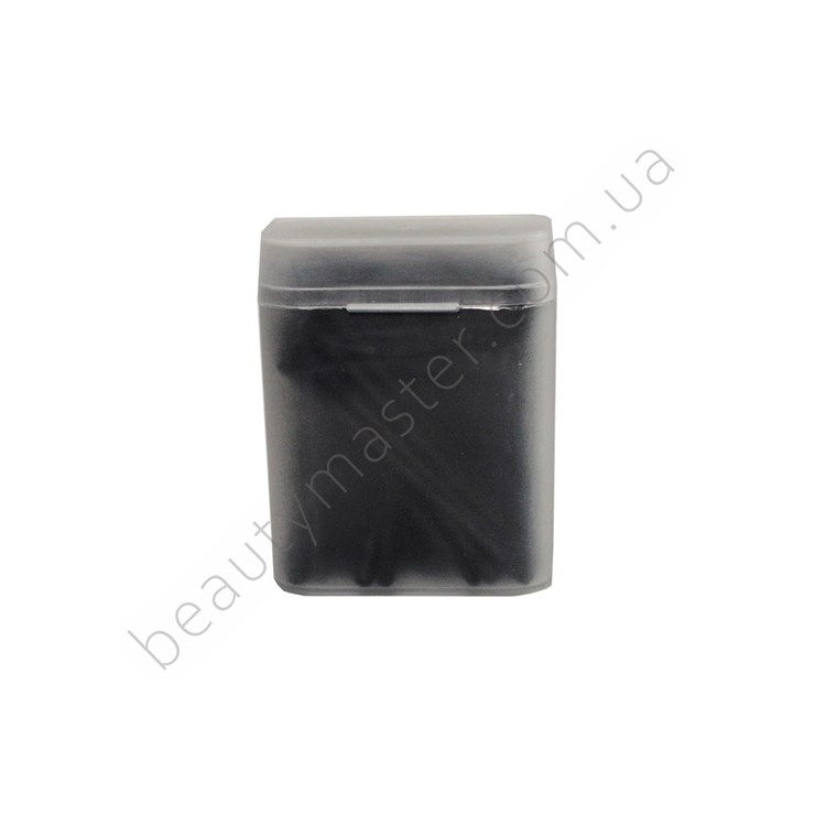 Black cotton swabs, double-sided (round/flat) 100 pcs
