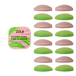 ZOLA Rollers lifting + curling Round curl pink & green 8 pairs