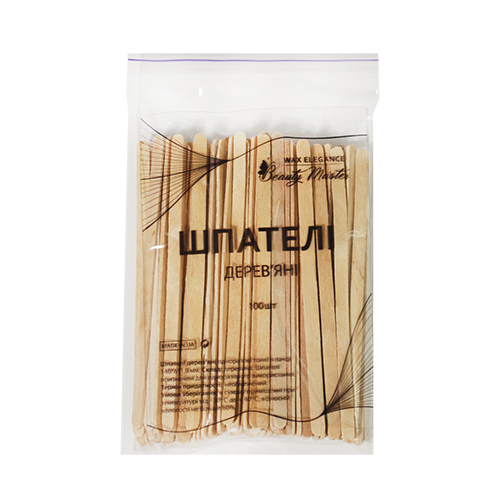 Шпателі дерев'яні вузькі щільні 140*6*1,8 мм, 100 шт