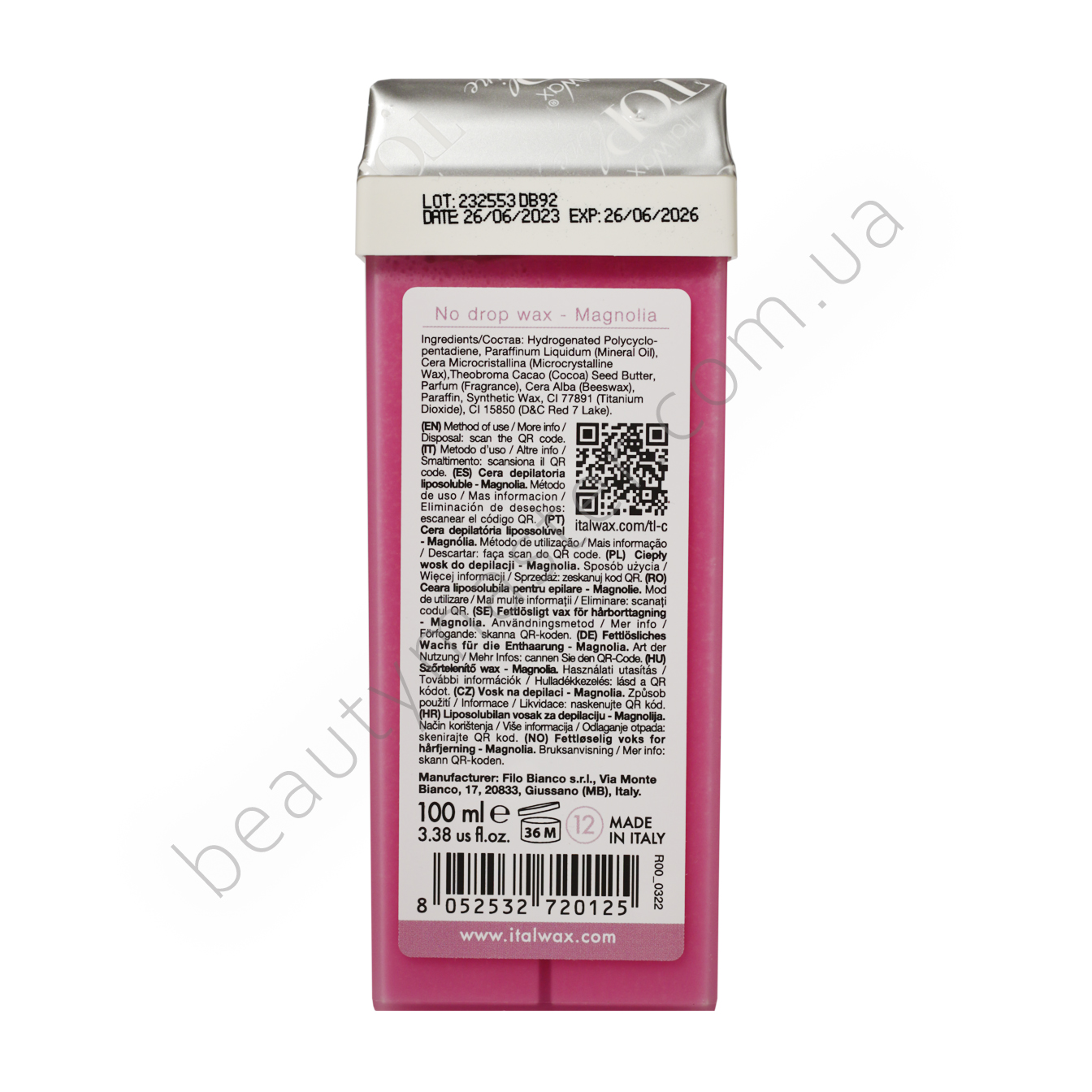 ItalWax Воск в кассете TOP Formula Магнолия 100 мл