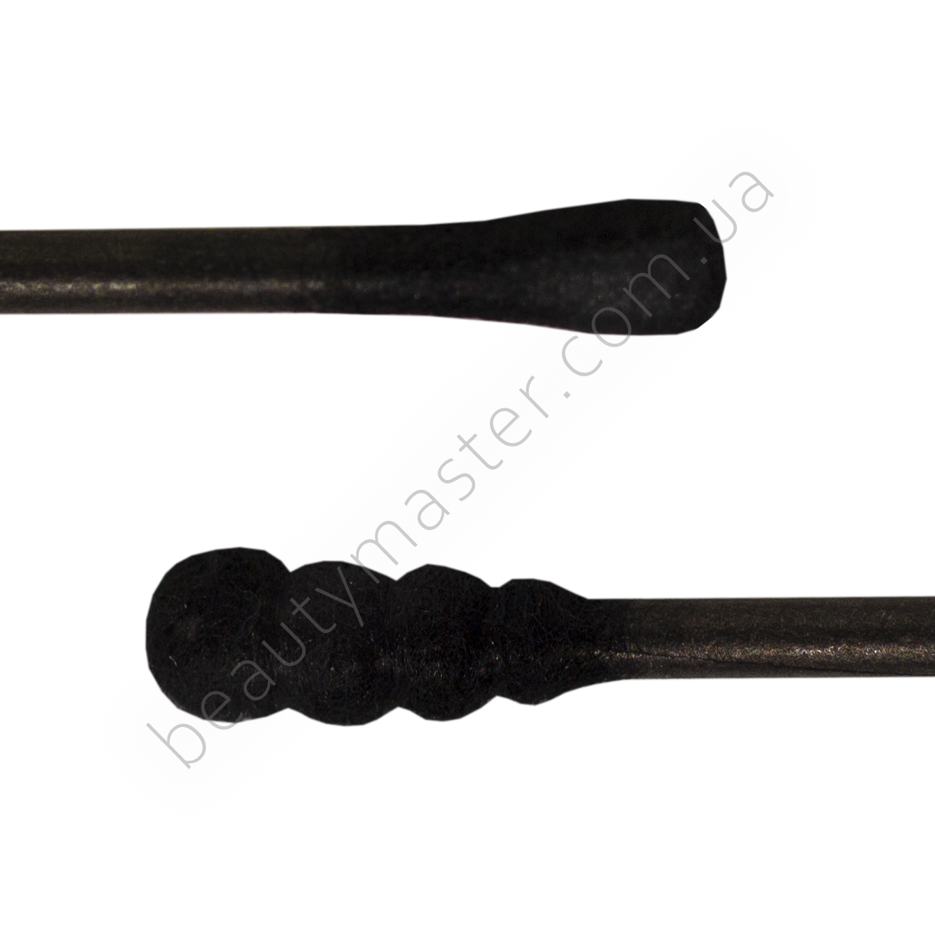 Ватные палочки черные двухсторонние (круглая/плоская) 100 шт