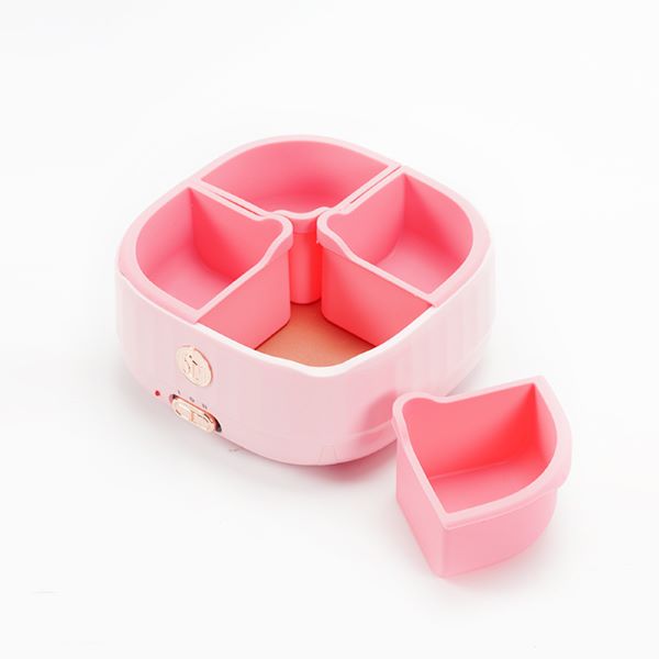 Fundidor de cera SM-5001A con 4 compartimentos de silicona, rosa