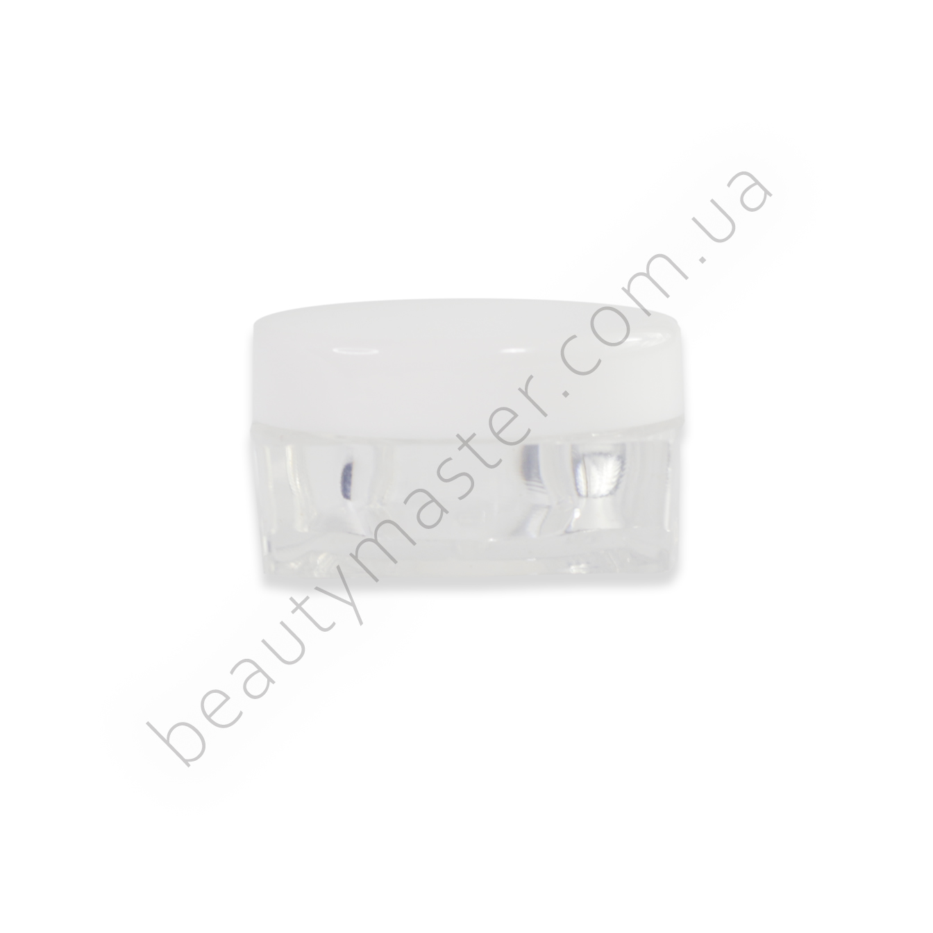 Tarro transparente, fondo cuadrado, plástico 3 ml