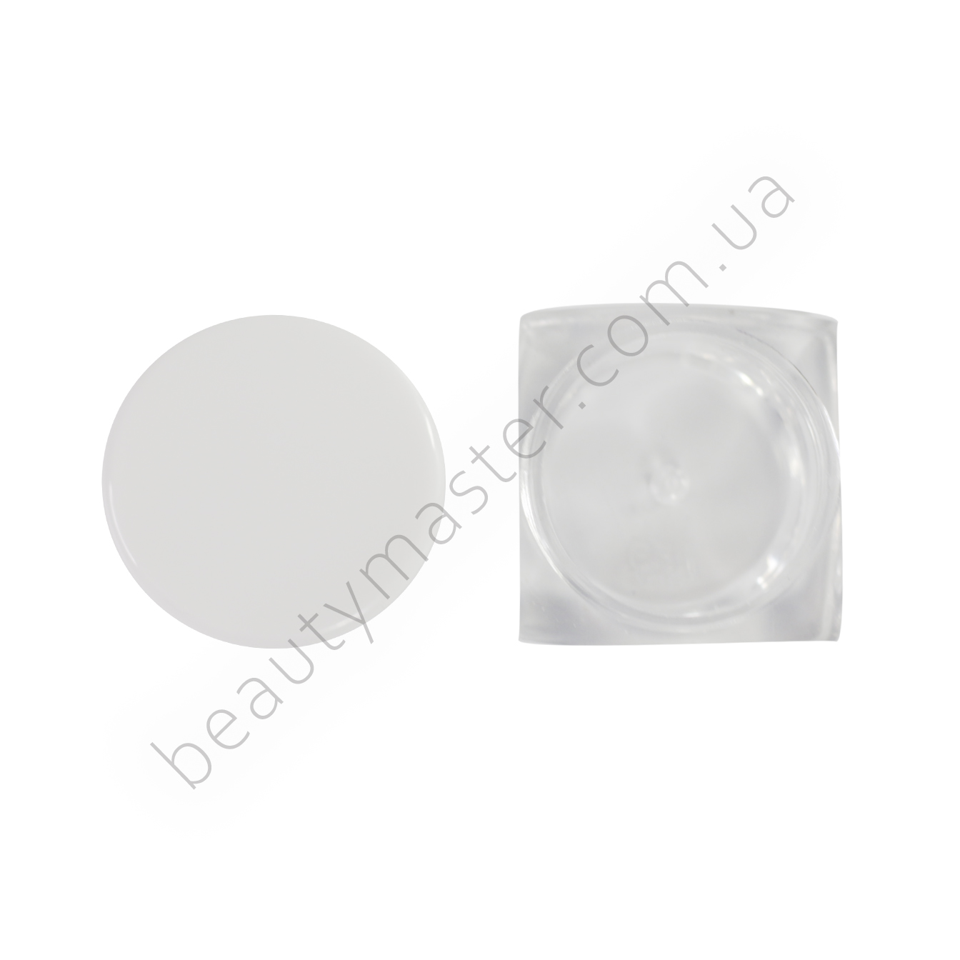 Tarro transparente, fondo cuadrado, plástico 3 ml