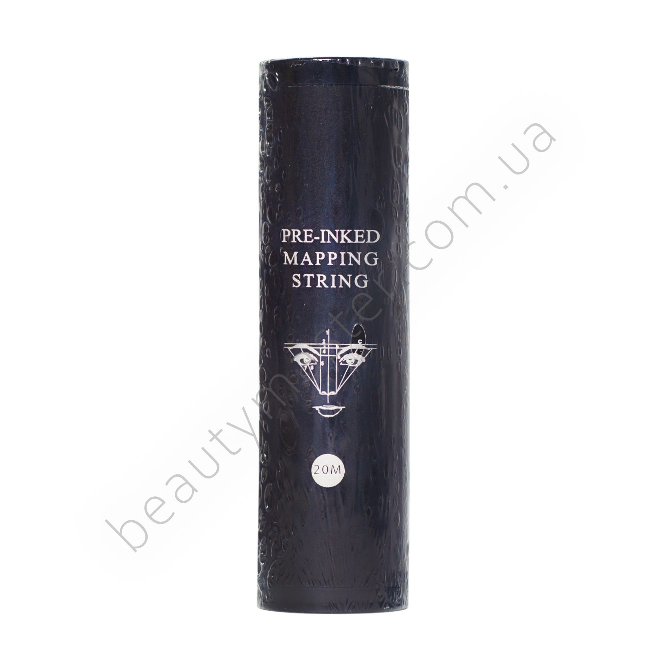 Нить в тубусе для разметки бровей окрашенная 20 метров черная