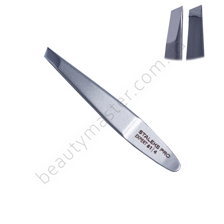 Staleks eyebrow tweezers Expert 61/4 (beveled mini), metal