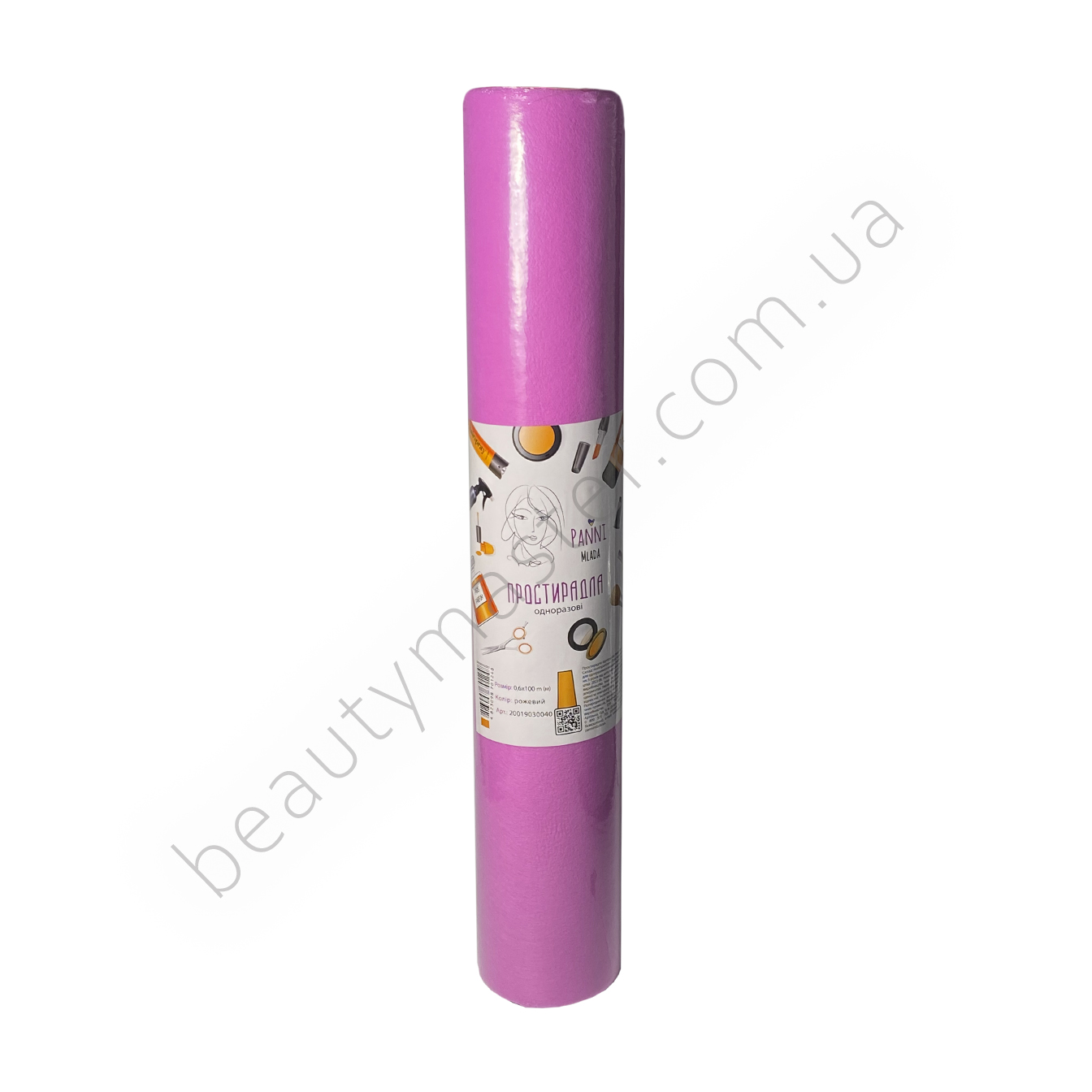 Disposable sheet 60 cm*100 m, 20g/m2, pink Panni Mlada
