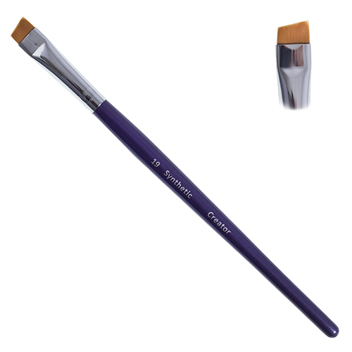 Pincel plano para cejas Creator Synthetic n.º 19