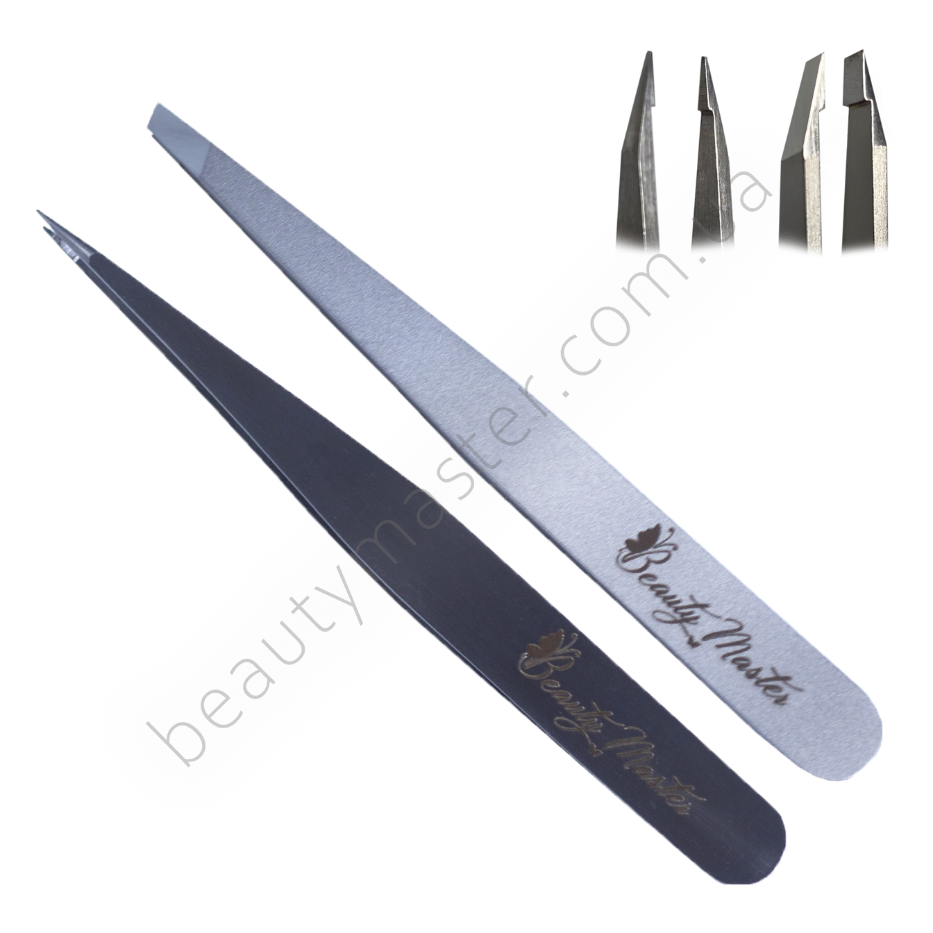 Beauty Master set of two tweezers, metal
