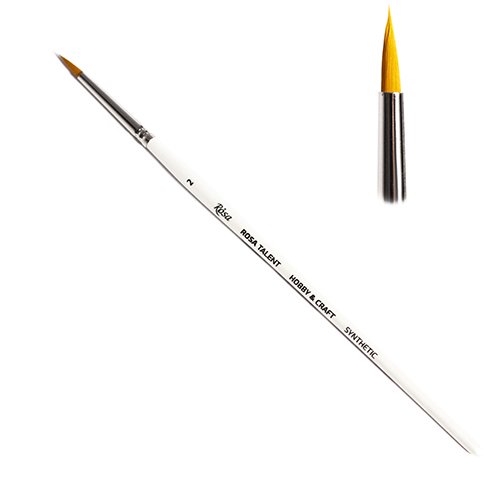 Rosa Hobby&Craft Round synthetic brush No. 2 white