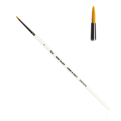 Rosa Hobby&Craft Brush No. 1 round synthetic white