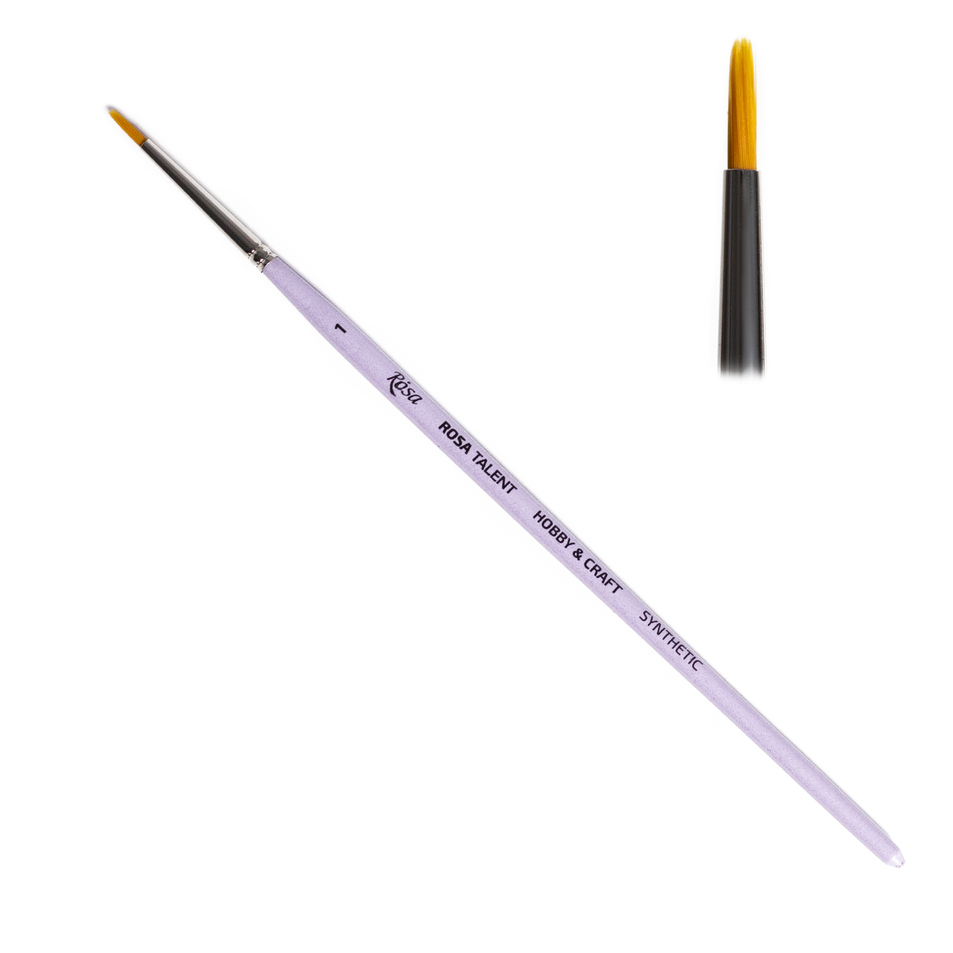 Rosa Hobby&Craft Кисть №1 круглая синтетика лаванда