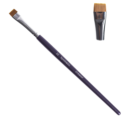 Pincel plano para cejas Creator Synthetic n.º 22