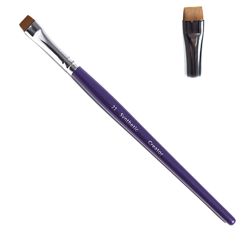 Pincel plano para cejas Creator Synthetic n.º 21