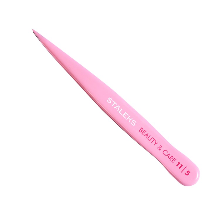 Staleks пінцет для брів Beauty& Care 11/5 (точковий), рожевий