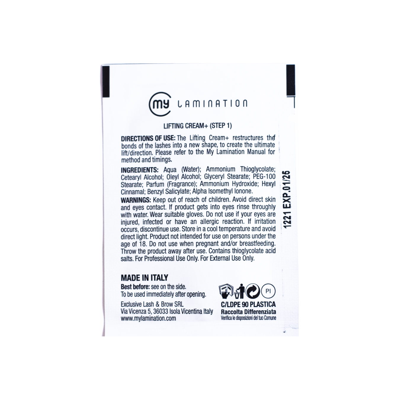 My Lamination Step 1 Krem liftingujący+ 1,5 ml