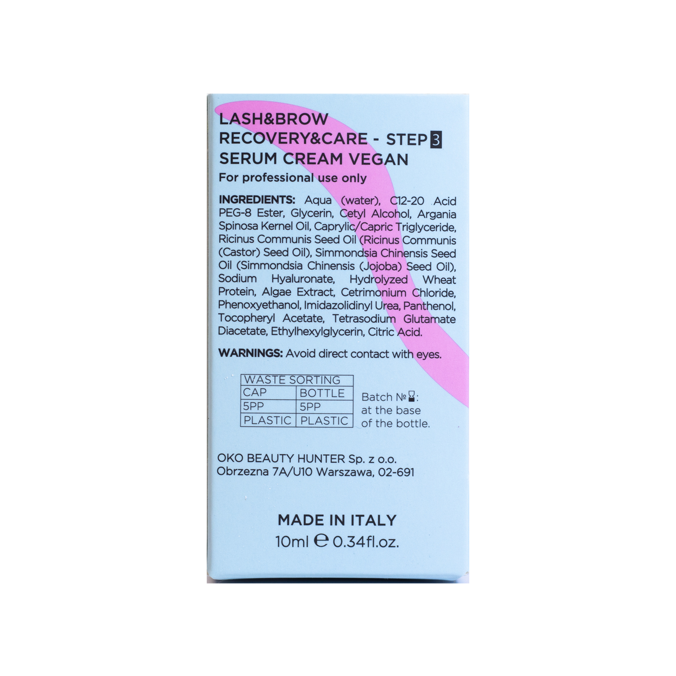 OKO Склад для ламінування вій та брів STEP 3 CARE & RECOVERY 10 мл