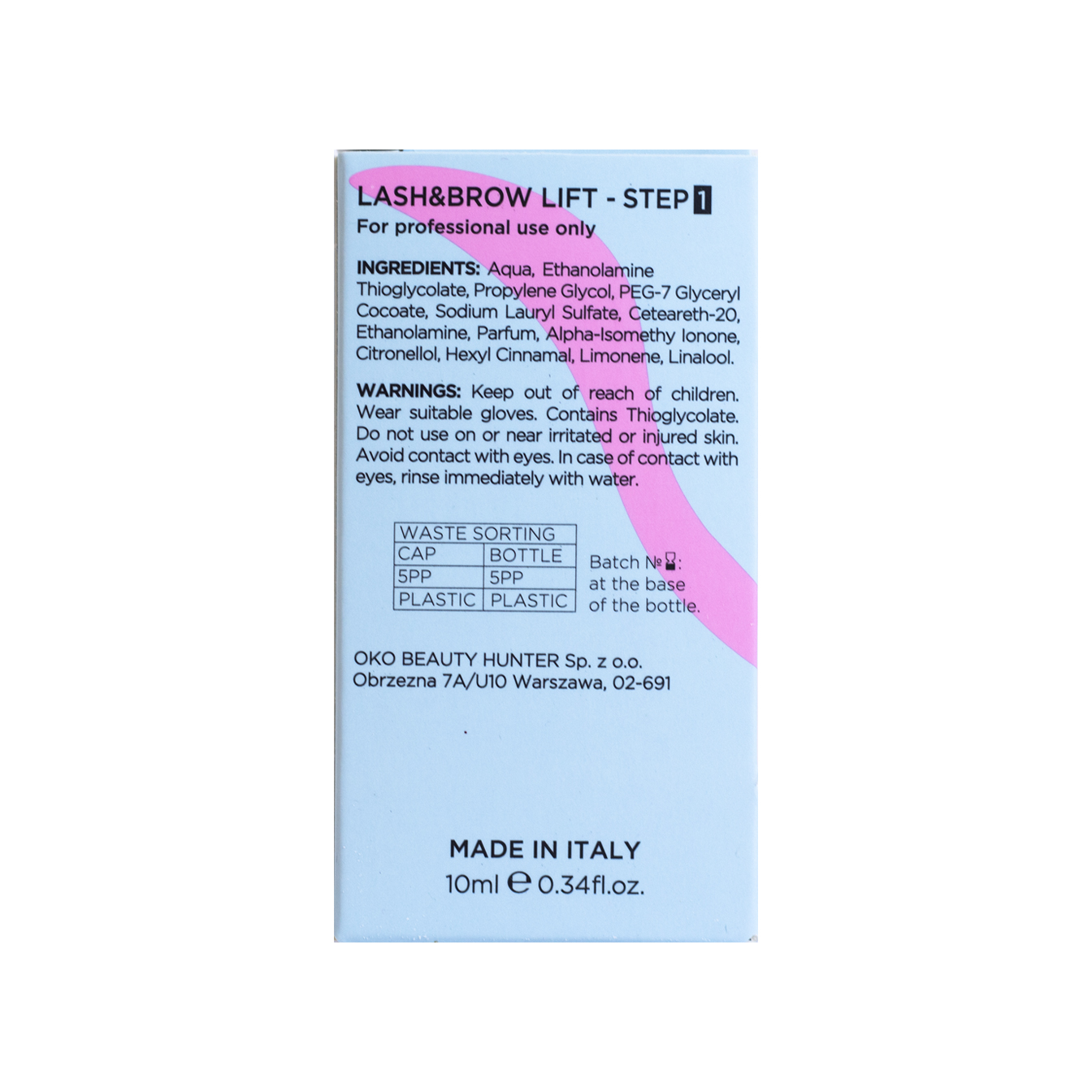 OKO Compound for lamination of eyelashes and eyebrows STEP 1 LIFT 10 ml