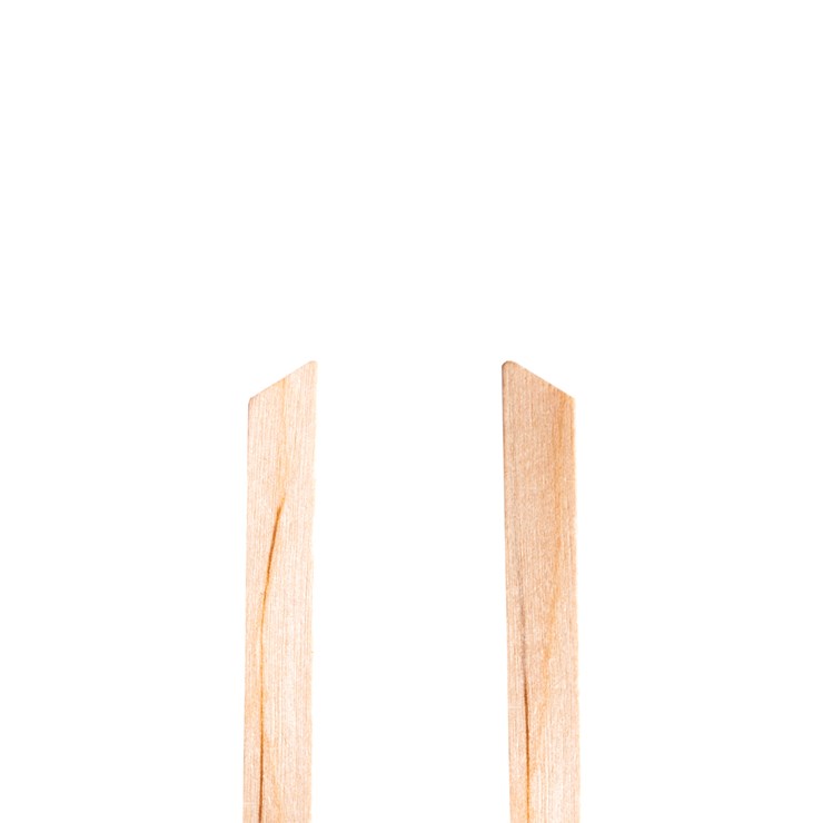 Wooden beveled spatulas 100*9*1.6 mm, 100 pcs.