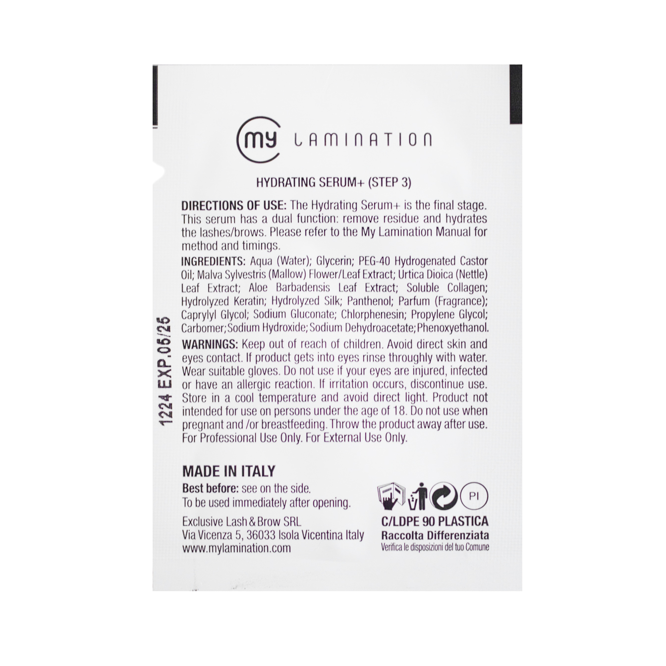 My Lamination Step 3 Hydrating serum+ 1.5 ml