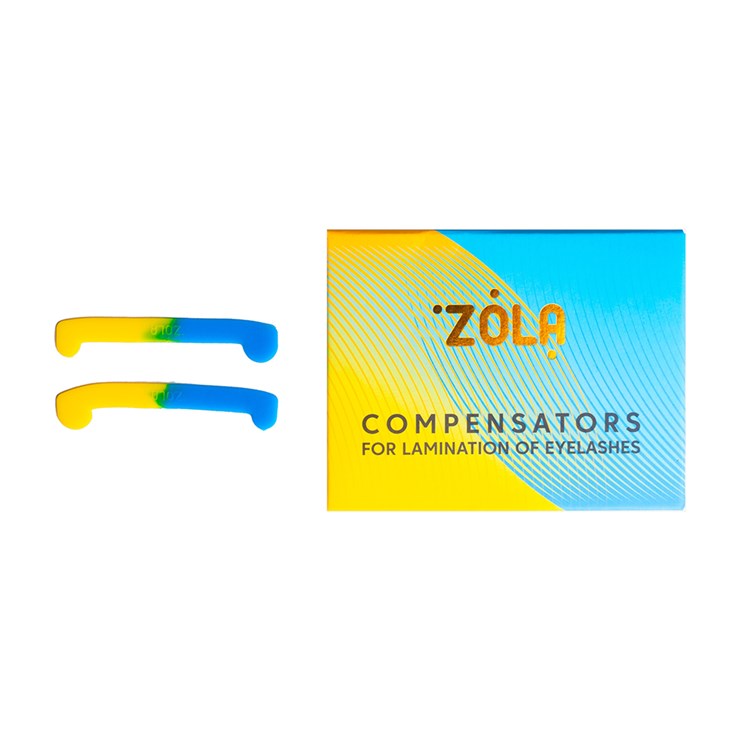 ZOLA Компенсаторы для ламинирования ресниц, желто-голубые