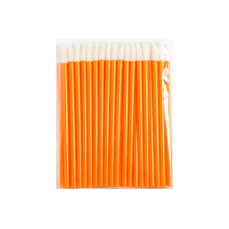 Macro cepillo aplicador para limpieza de pestañas 50 uds, naranja