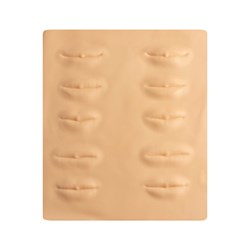 Alfombrilla de entrenamiento cuero artificial labios beige 22*19 cm