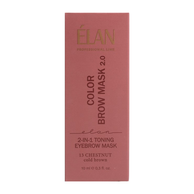 ELAN COLOR BROW MASK 2.0 tinted eyebrow mask 2in1, 13 CHESTNUT