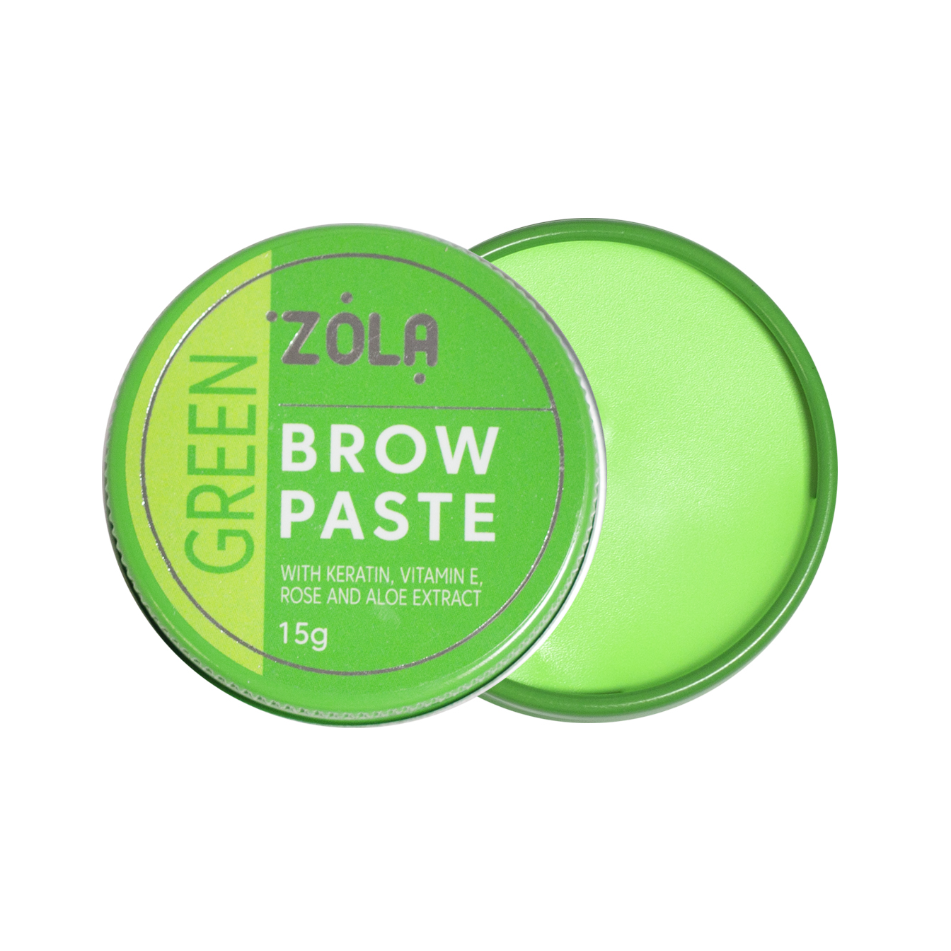 ZOLA Контурная паста для бровей зеленая