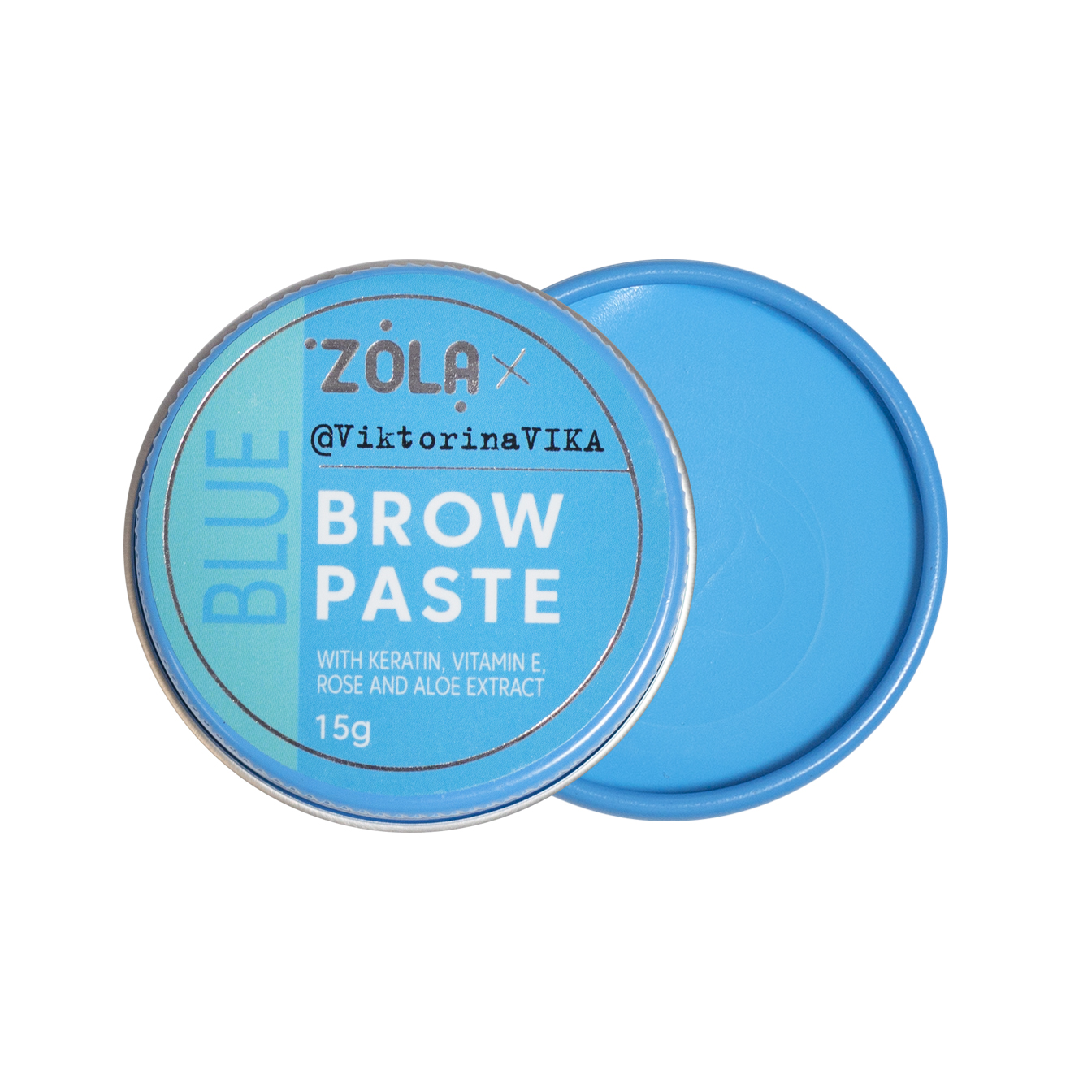ZOLA x Viktorina Vika Контурная паста для бровей голубая
